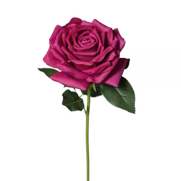Rose Bella Real Touch Stem Burgundy 37cmL
